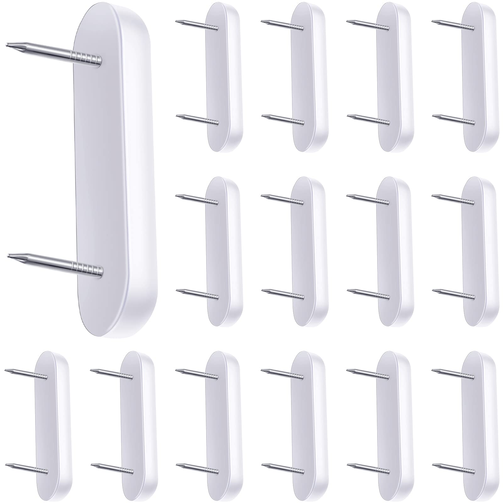 Serplex® Plastic Head Double Pins Bed Skirt Holding Pins White Furniture Chair Leg Brooch Glide Nails Holding Brooch for Slipcovers and Bedskirts (15 Pieces) Serplex® Plastic Head Double Pins Bed Skirt Holding Pins White Furniture Chair Leg Brooch Glide Nails Holding Brooch for Slipcovers and Bedskirts (15 Pieces)